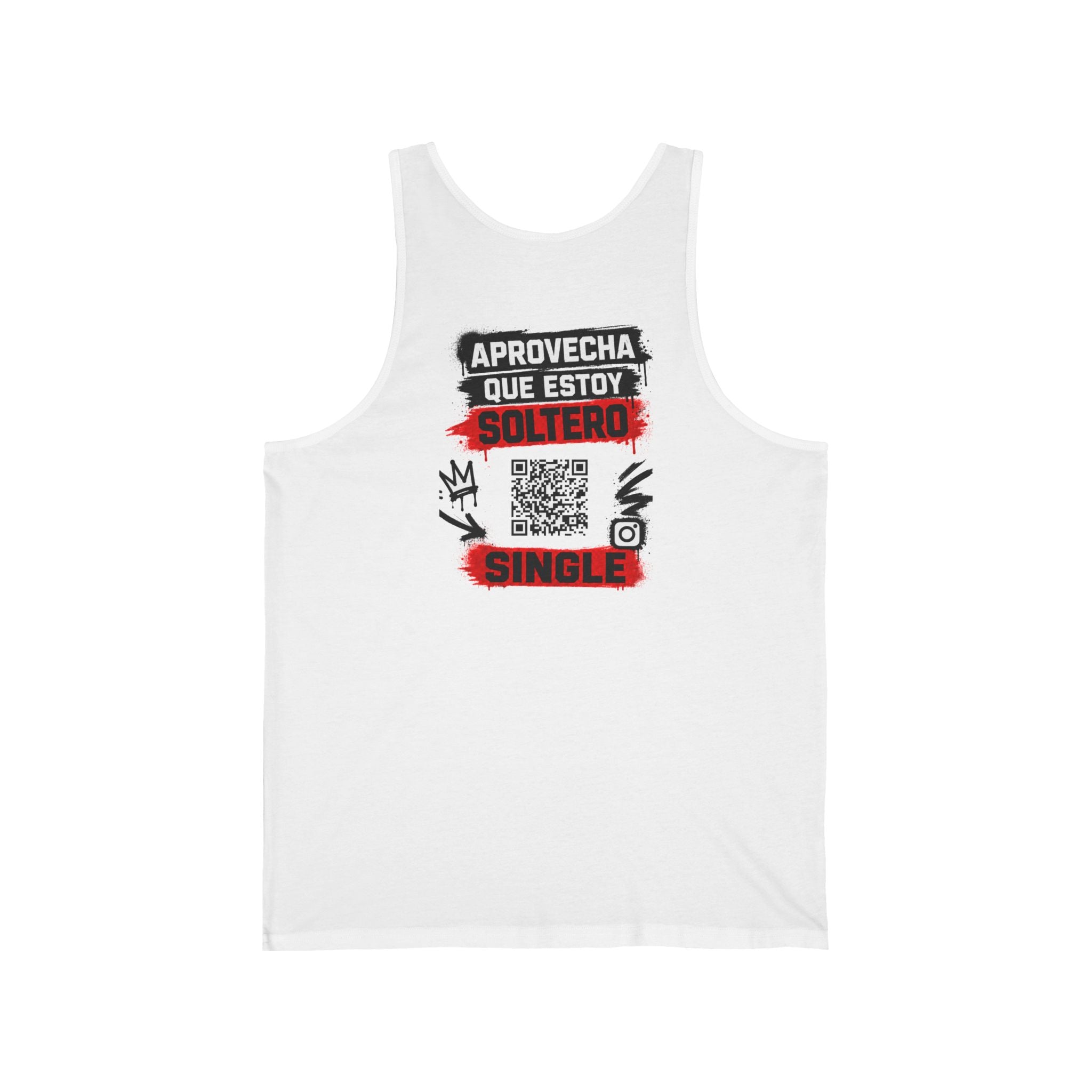 Camiseta sin mangas «Soltero» · QR personalizado a tu Instagram