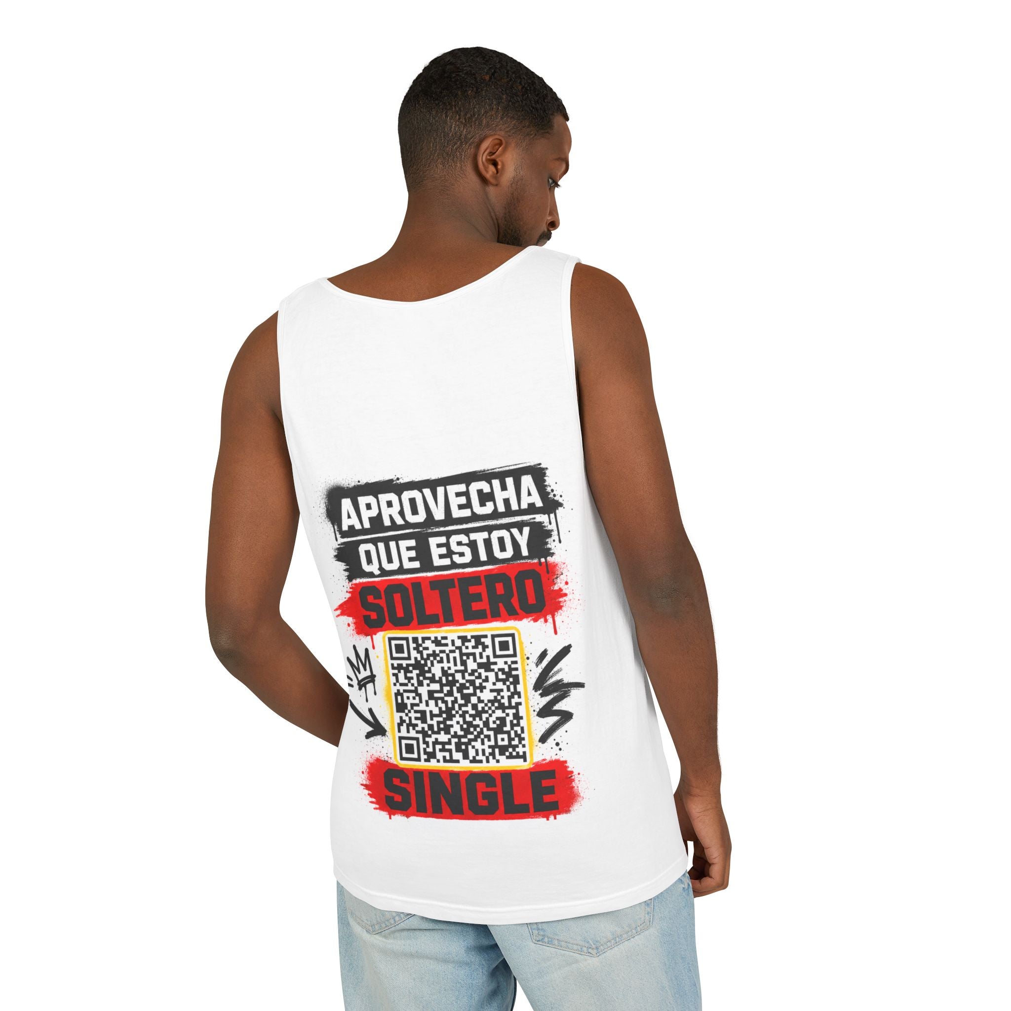 Camiseta sin mangas «Soltero» · QR personalizado a tu Instagram
